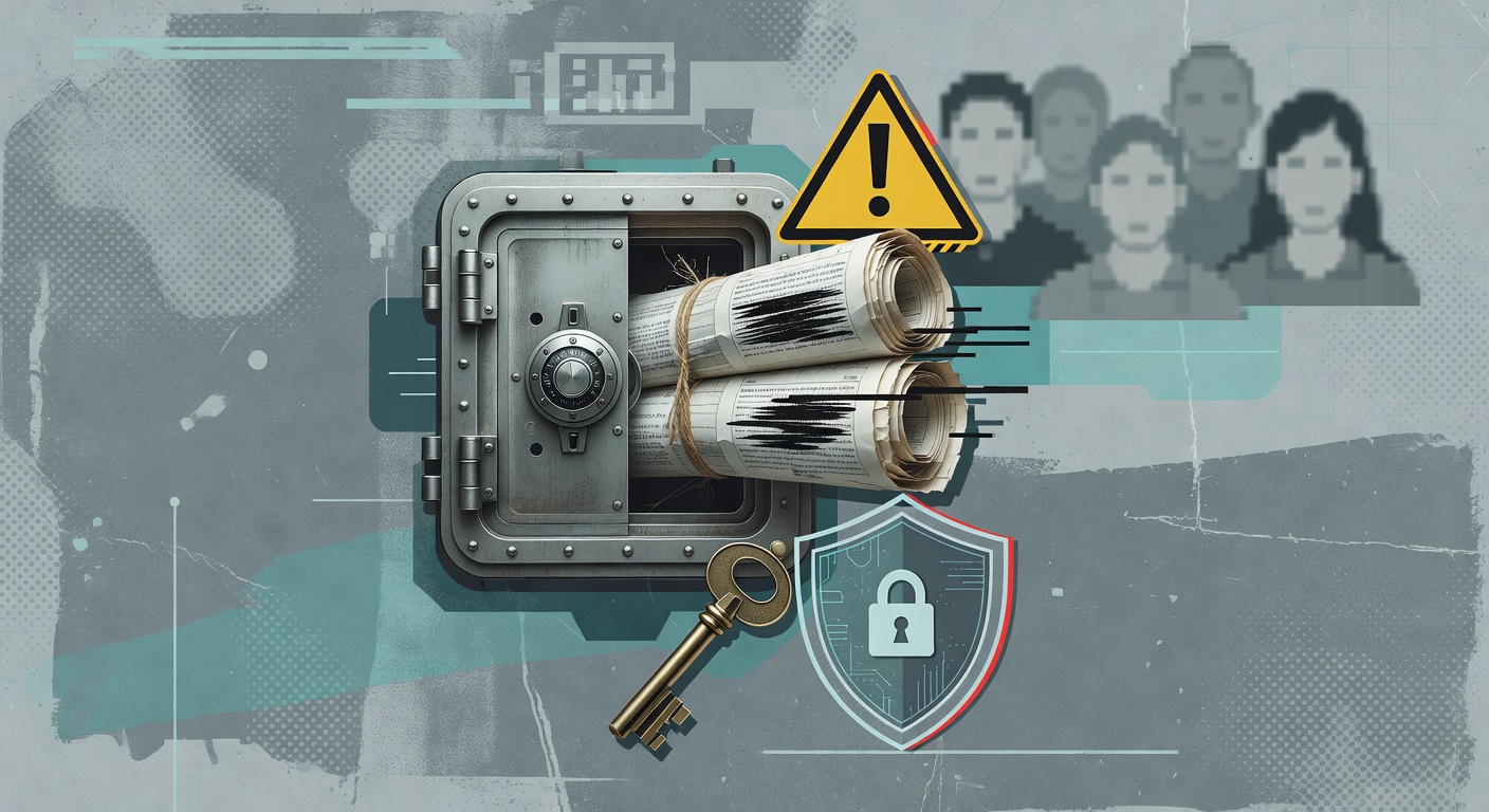 A visual reminder that even with business-grade security claims, you still need a policy—locks and redaction around documents before they go into the model.